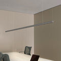 Anti-glare LED Hanging Linear Light - Modern Black Pendant Light for Home Office