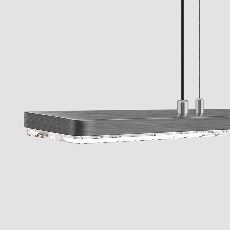 Full Spectrum Eye-Care LED Linear Pendant Light - Modern Dimmable Hanging Lamp For Kids Study & Home Office