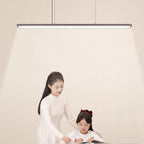 Full Spectrum Eye-Care LED Linear Pendant Light - Modern Dimmable Hanging Lamp For Kids Study & Home Office