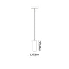 Industrial LED Cylinder Pendant Light - Adjustable Hanging Spot Light For Home Office & Reception
