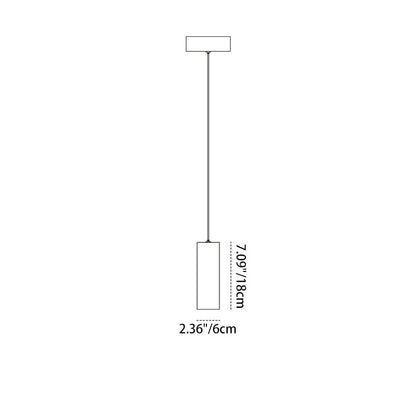 Industrial LED Cylinder Pendant Light - Adjustable Hanging Spot Light For Home Office & Reception