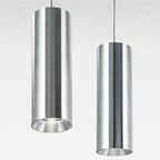 Industrial LED Cylinder Pendant Light - Adjustable Hanging Spot Light For Home Office & Reception