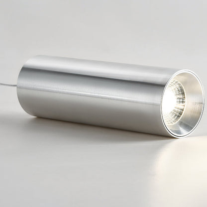 Industrial LED Cylinder Pendant Light - Adjustable Hanging Spot Light For Home Office & Reception