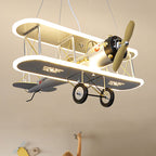 Lumendat Contemporary Creative Kid Iron Resin Acrylic Airplane LED Chandelier For Bedroom Lumendat