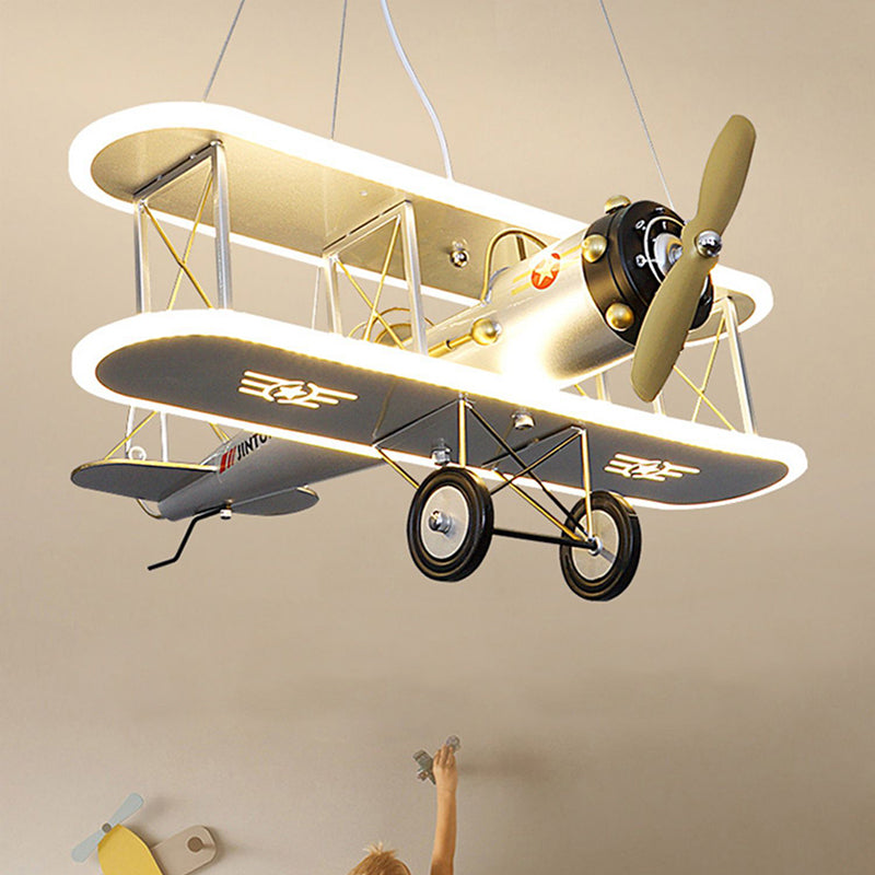 Lumendat Contemporary Creative Kid Iron Resin Acrylic Airplane LED Chandelier For Bedroom Lumendat
