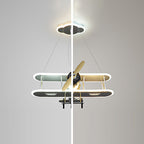 Lumendat Contemporary Creative Kid Iron Resin Acrylic Airplane LED Chandelier For Bedroom Lumendat