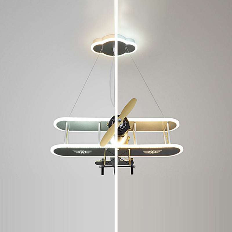 Lumendat Contemporary Creative Kid Iron Resin Acrylic Airplane LED Chandelier For Bedroom Lumendat