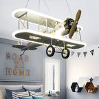 Lumendat Contemporary Creative Kid Iron Resin Acrylic Airplane LED Chandelier For Bedroom Lumendat