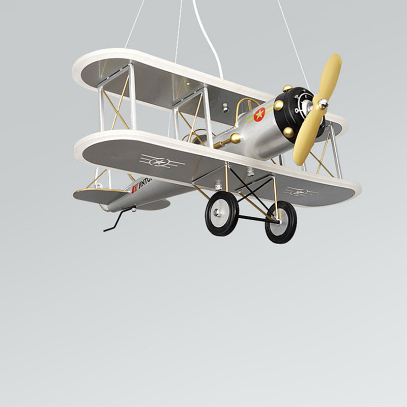 Lumendat Contemporary Creative Kid Iron Resin Acrylic Airplane LED Chandelier For Bedroom Lumendat