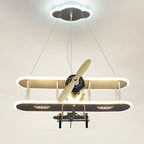 Lumendat Contemporary Creative Kid Iron Resin Acrylic Airplane LED Chandelier For Bedroom Lumendat