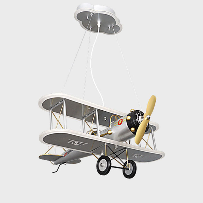 Lumendat Contemporary Creative Kid Iron Resin Acrylic Airplane LED Chandelier For Bedroom Lumendat