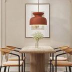 Traditional French Iron & Resin Round 1-Light Pendant Light For Dining Room