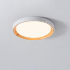 Modern Minimalist Iron & Acrylic Round LED Flush Mount Ceiling Light For Bedroom & Living Room