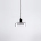 Contemporary Nordic Iron & Glass Cylinder LED Pendant Light for Bedroom & Living Room BulbSquare