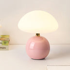 Modern Art Deco Ceramic & Rotational Molding Mushroom-Shaped LED Table Lamp For Bedroom & Living Room Lumendat