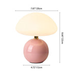 Modern Art Deco Ceramic & Rotational Molding Mushroom-Shaped LED Table Lamp For Bedroom & Living Room Lumendat