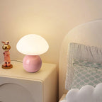 Modern Art Deco Ceramic & Rotational Molding Mushroom-Shaped LED Table Lamp For Bedroom & Living Room Lumendat
