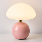 Modern Art Deco Ceramic & Rotational Molding Mushroom-Shaped LED Table Lamp For Bedroom & Living Room Lumendat