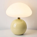 Modern Art Deco Ceramic & Rotational Molding Mushroom-Shaped LED Table Lamp For Bedroom & Living Room Lumendat