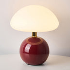 Modern Art Deco Ceramic & Rotational Molding Mushroom-Shaped LED Table Lamp For Bedroom & Living Room Lumendat