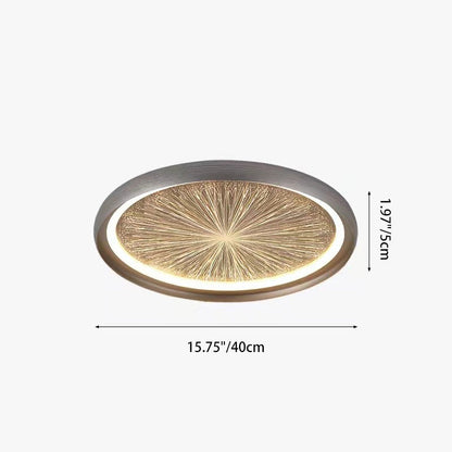 Modern Minimalist Aluminum & PC Round LED Flush Mount Ceiling Light For Bedroom, Living Room