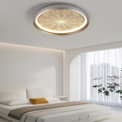 Modern Minimalist Aluminum & PC Round LED Flush Mount Ceiling Light For Bedroom, Living Room