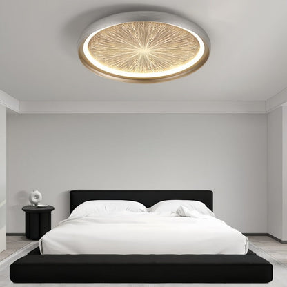Modern Minimalist Aluminum & PC Round LED Flush Mount Ceiling Light For Bedroom, Living Room