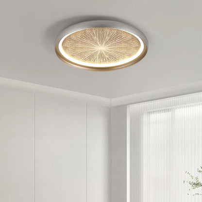 Modern Minimalist Aluminum & PC Round LED Flush Mount Ceiling Light For Bedroom, Living Room