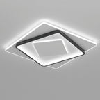 Modern Minimalist Iron Round & Square LED Flush Mount Ceiling Light For Bedroom And Living Room