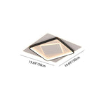 Modern Minimalist Iron Round & Square LED Flush Mount Ceiling Light For Bedroom And Living Room