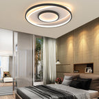 Modern Minimalist Iron Round & Square LED Flush Mount Ceiling Light For Bedroom And Living Room