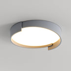 Contemporary Nordic Iron & Acrylic Round LED Flush Mount Ceiling Light With High Light Transmission For Bedroom & Living Room