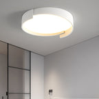 Contemporary Nordic Iron & Acrylic Round LED Flush Mount Ceiling Light With High Light Transmission For Bedroom & Living Room