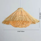 Traditional Chinese Bamboo Cone 1-Light Pendant Light For Dining Room