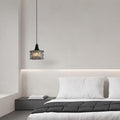 Modern Minimalist Brass & Glass Cylinder 1-Light Pendant Light For Bedroom, Living Room, Dining Room