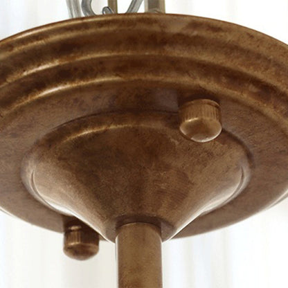 Traditional Vintage Metal & Glass Cone 1-Light Pendant Light For Bedroom, Living Room, Dining Room
