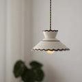 Traditional French Ceramic & Iron Cone Shaped 1-light Pendant Light for Bedroom & Living Room modern luxury lighting fixture