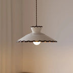 Traditional French Ceramic & Iron Cone Shaped 1-light Pendant Light for Bedroom & Living Room Lumendat