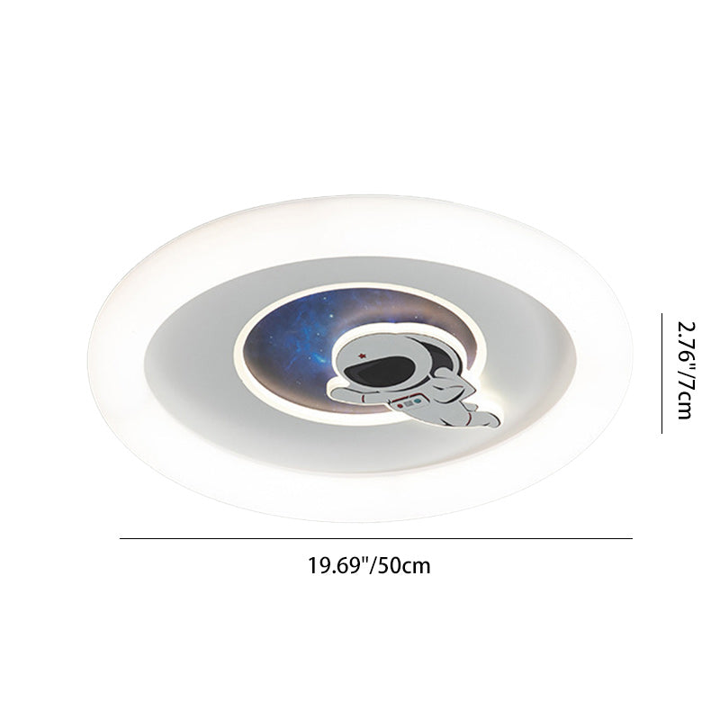 Lumendat Contemporary Creative Iron & Acrylic Round LED Flush Mount Ceiling Light For Kids Bedroom & Living Room Lumendat