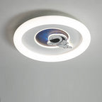 Lumendat Contemporary Creative Iron & Acrylic Round LED Flush Mount Ceiling Light For Kids Bedroom & Living Room Lumendat
