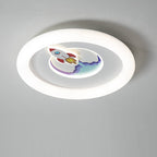 Lumendat Contemporary Creative Iron & Acrylic Round LED Flush Mount Ceiling Light For Kids Bedroom & Living Room Lumendat