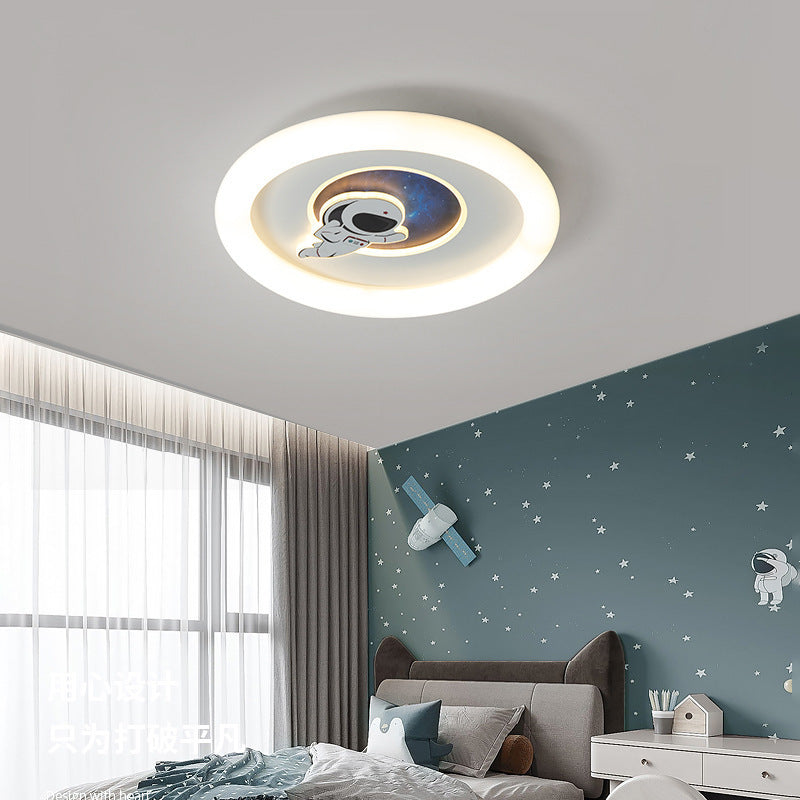 Lumendat Contemporary Creative Iron & Acrylic Round LED Flush Mount Ceiling Light For Kids Bedroom & Living Room Lumendat