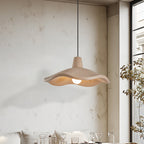 Traditional Japanese Polystyrene Floral 1-Light Pendant Light For Dining Room, Bedroom & Living Room