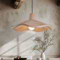 Traditional Japanese Polystyrene Floral 1-Light Pendant Light For Dining Room, Bedroom & Living Room