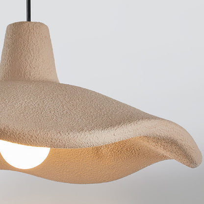 Traditional Japanese Polystyrene Floral 1-Light Pendant Light For Dining Room, Bedroom & Living Room