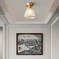 Modern Luxury Brass & Glass Cone 1/6/8/10-Light Semi-Flush Mount Ceiling Light For Bedroom, Living Room & Hallway