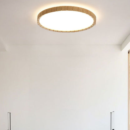 Traditional Japanese Iron Acrylic Round Dome LED Flush Mount Ceiling Light For Bedroom And Living Room