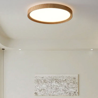 Traditional Japanese Iron Acrylic Round Dome LED Flush Mount Ceiling Light For Bedroom And Living Room