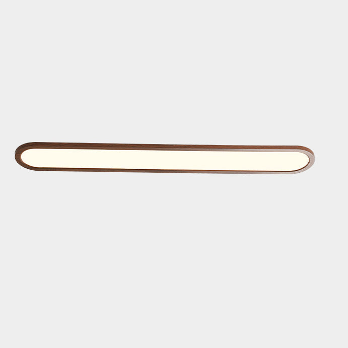 Traditional Vintage Iron & Acrylic Oval Long LED Flush Mount Ceiling Light for Hallway, Bedroom & Living Room