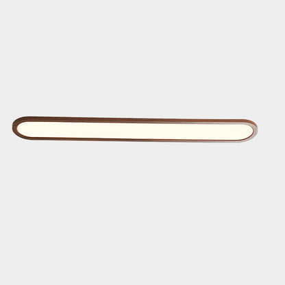 Traditional Vintage Iron & Acrylic Oval Long LED Flush Mount Ceiling Light for Hallway, Bedroom & Living Room